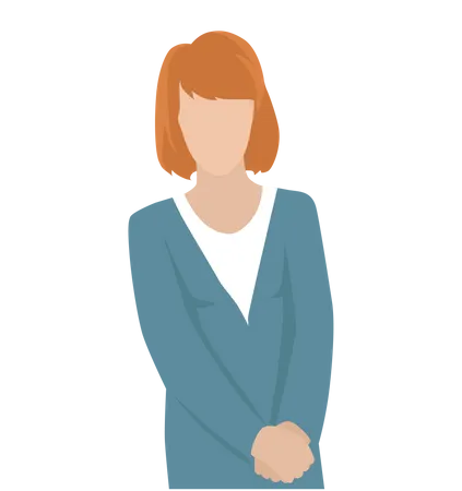 Business Woman With Red Hair Illustration