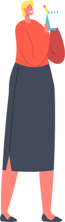Business woman writing notes  Illustration