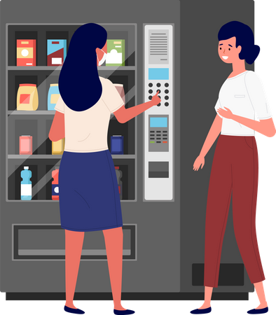Business women communicating during coffee break  Illustration