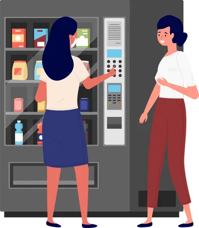 Business women communicating during coffee break  Illustration