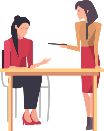 Business women discussing work in entrepreneurship  Illustration