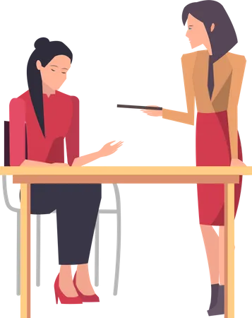 Business women discussing work in entrepreneurship  Illustration