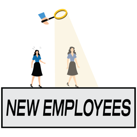 Business women Finding New Employees  Illustration