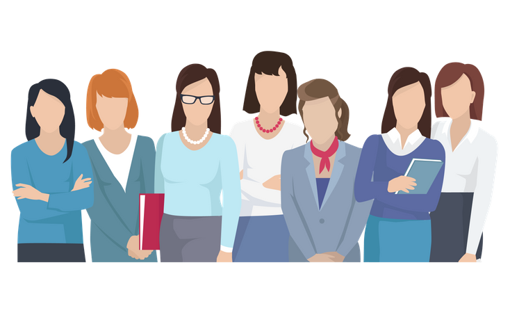 Business women ready to work  Illustration