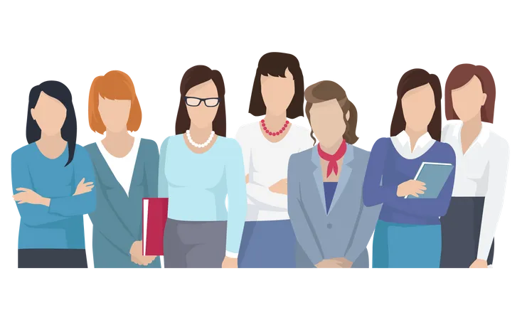 Business women ready to work  Illustration