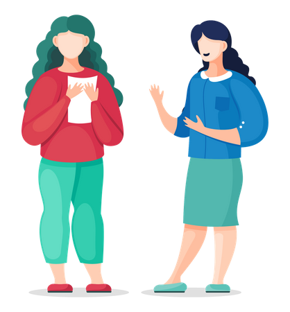 Business women talking each other  Illustration