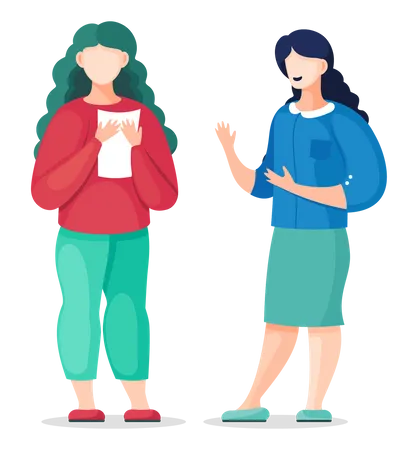 Business women talking each other  Illustration