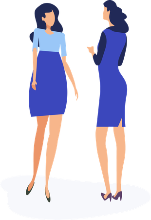 Business women talking each other  Illustration