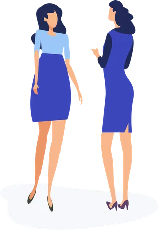 Business women talking each other  Illustration