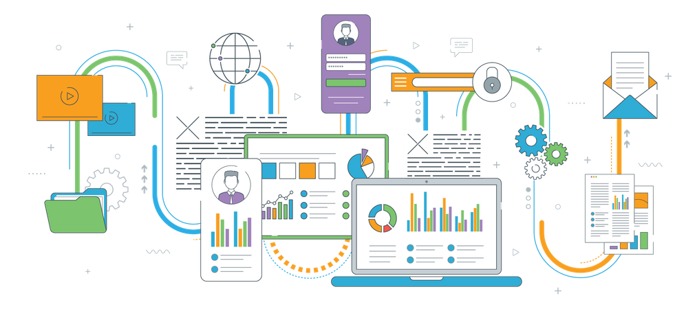 Business work planning structure  Illustration