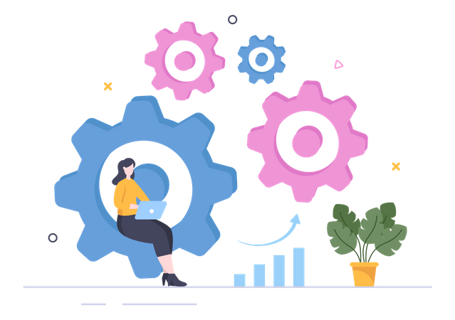 Business Workflow Organization  イラスト