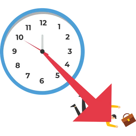 Time Management Deadline Business Working Process Organization Taxation Problem For Wealth Accumulation Vector Illustration Design Concept In Postcard Template Illustration