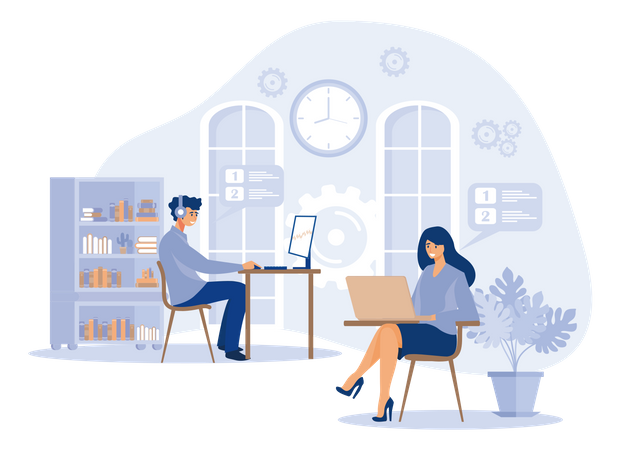 Business workplace  Illustration