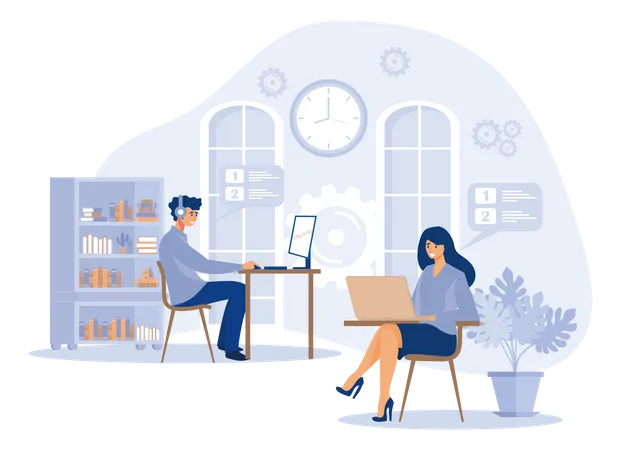 Business workplace  Illustration