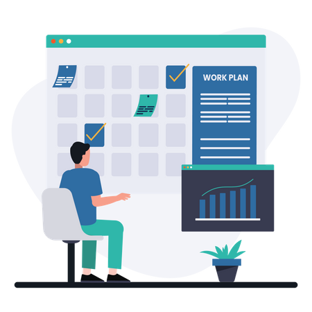 Business Workplan  Illustration