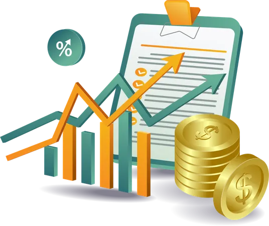 Business world development analyst checklist  Illustration