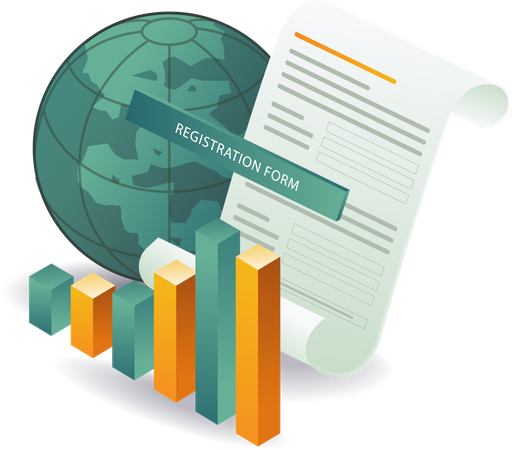 Business world registration form  Illustration