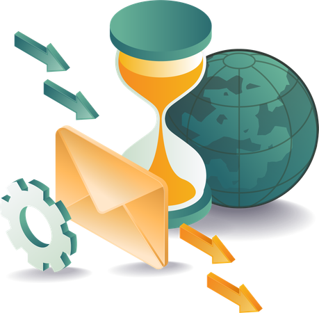 Business world with email marketing  Illustration