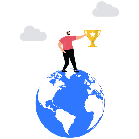 Business worldwide winner  Illustration