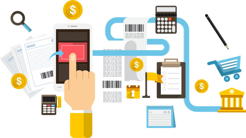 BusinessAccountant Financial  Illustration