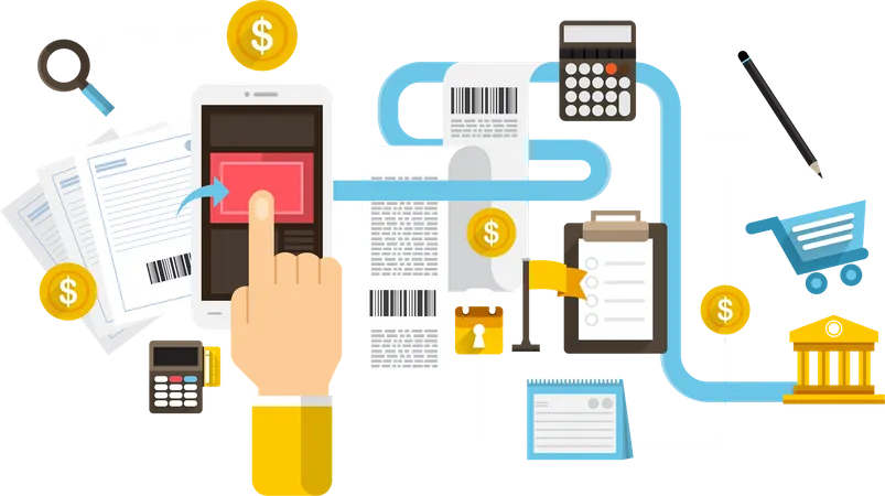 BusinessAccountant Financial  Illustration