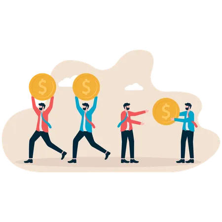 Businesses give free coins for charity  Illustration