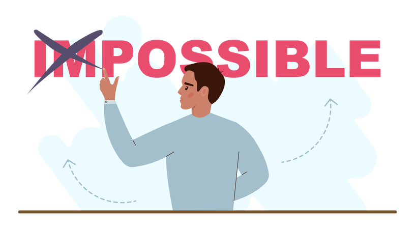Businessman accepts difficult challenges and overcome it  Illustration