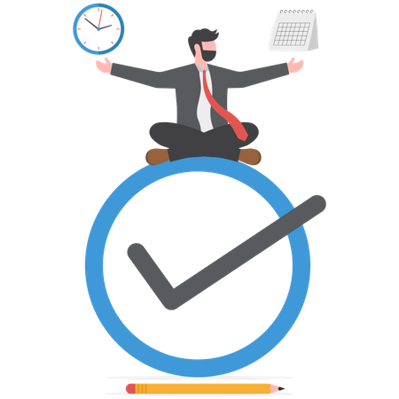 Businessman achieve business target  Illustration