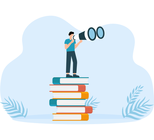 Businessman Achieve educational or strengthen educational goals  Illustration