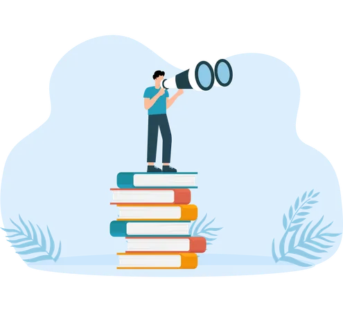 Businessman Achieve educational or strengthen educational goals  Illustration