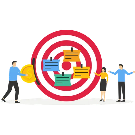 Businessman achieve successful target  Illustration