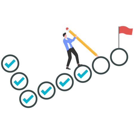 Businessman achieve target  Illustration