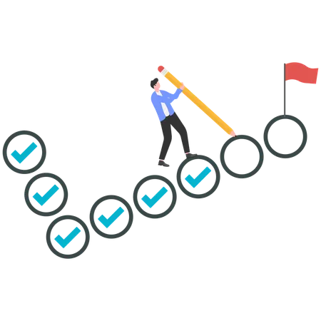 Businessman achieve target  Illustration