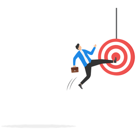 Businessman achieved his target  Illustration