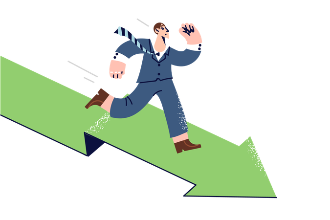 Businessman achieving success  Illustration