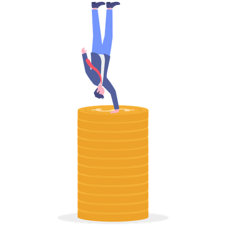 Businessman and business risk  Illustration