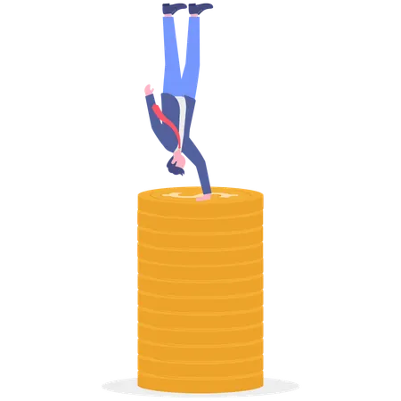 Businessman and business risk  Illustration