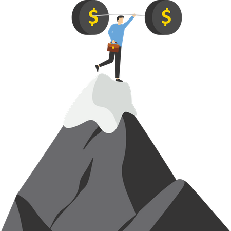 Businessman and most profitable  Illustration