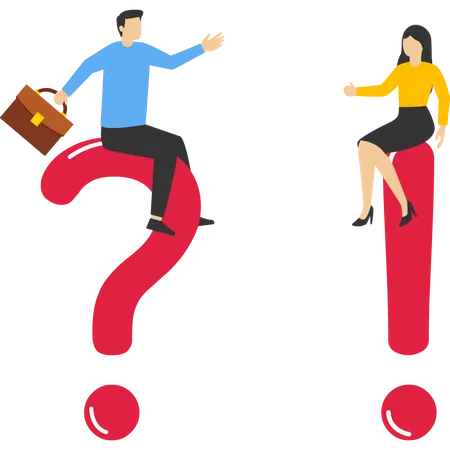 Question And Answer Concept Q And A FAQ Frequently Asked Questions Discussion To Solve Problems Businessman And Woman Asking And Answering Questions Brainstorming Conversation Or Quiz Concept Illustration