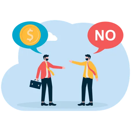 Businessman argue over money  Illustration
