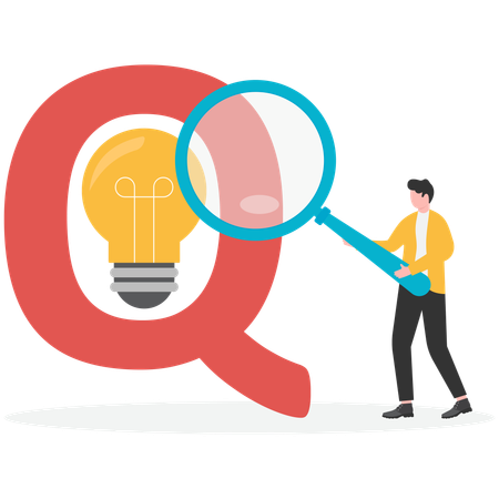 Businessman asking idea doubt  Illustration