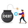 debt bomb illustration free download