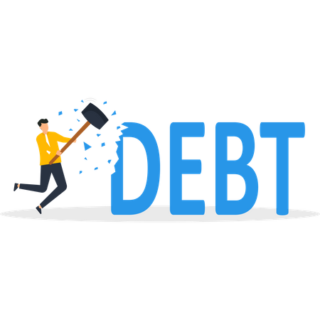 Businessman attacked on debt  Illustration