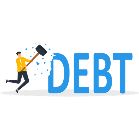 Businessman attacked on debt  Illustration