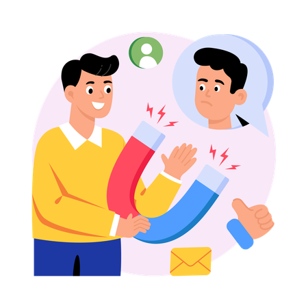 Businessman Attracting new Customer  Illustration