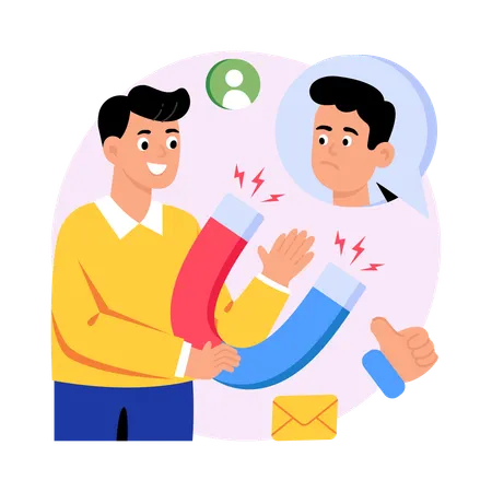 Businessman Attracting new Customer  Illustration