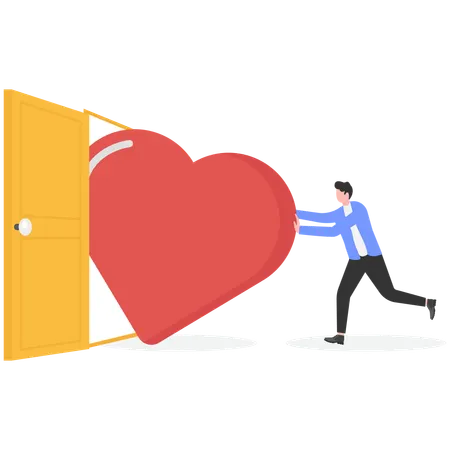 Businessman balance emotion control feeling between work stressed  Illustration