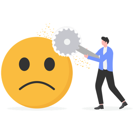 Businessman breaking business stress  Illustration