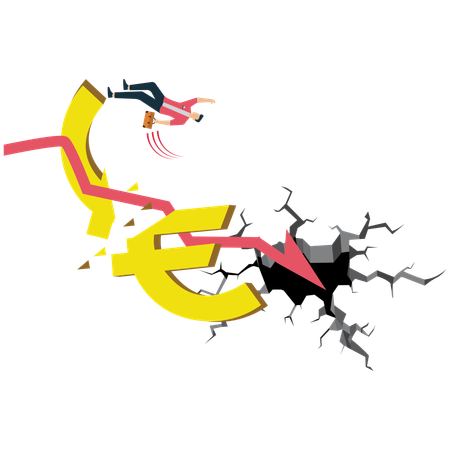 Businessman breaking financial pressure  Illustration
