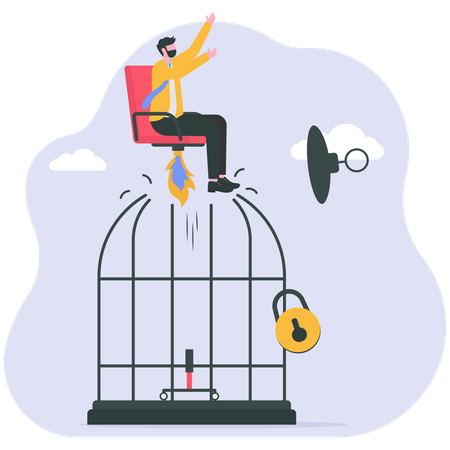 Businessman breaks all laws  Illustration